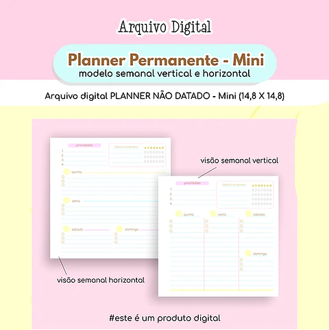Arquivo Miolos Planner Permanente Mini 14,8x14,8 - ESTUDIO G19
