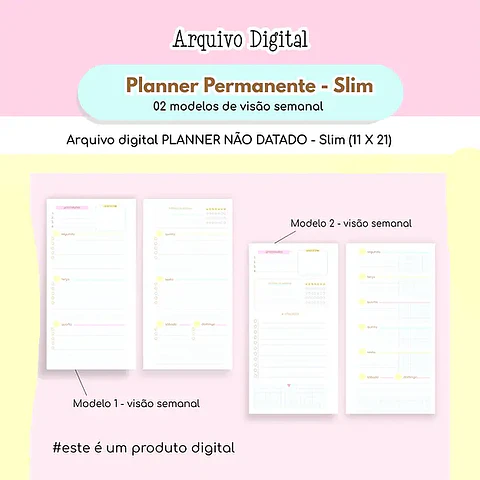 Arquivo Miolos Planner Permanente Slim 11x21 - ESTUDIO G19
