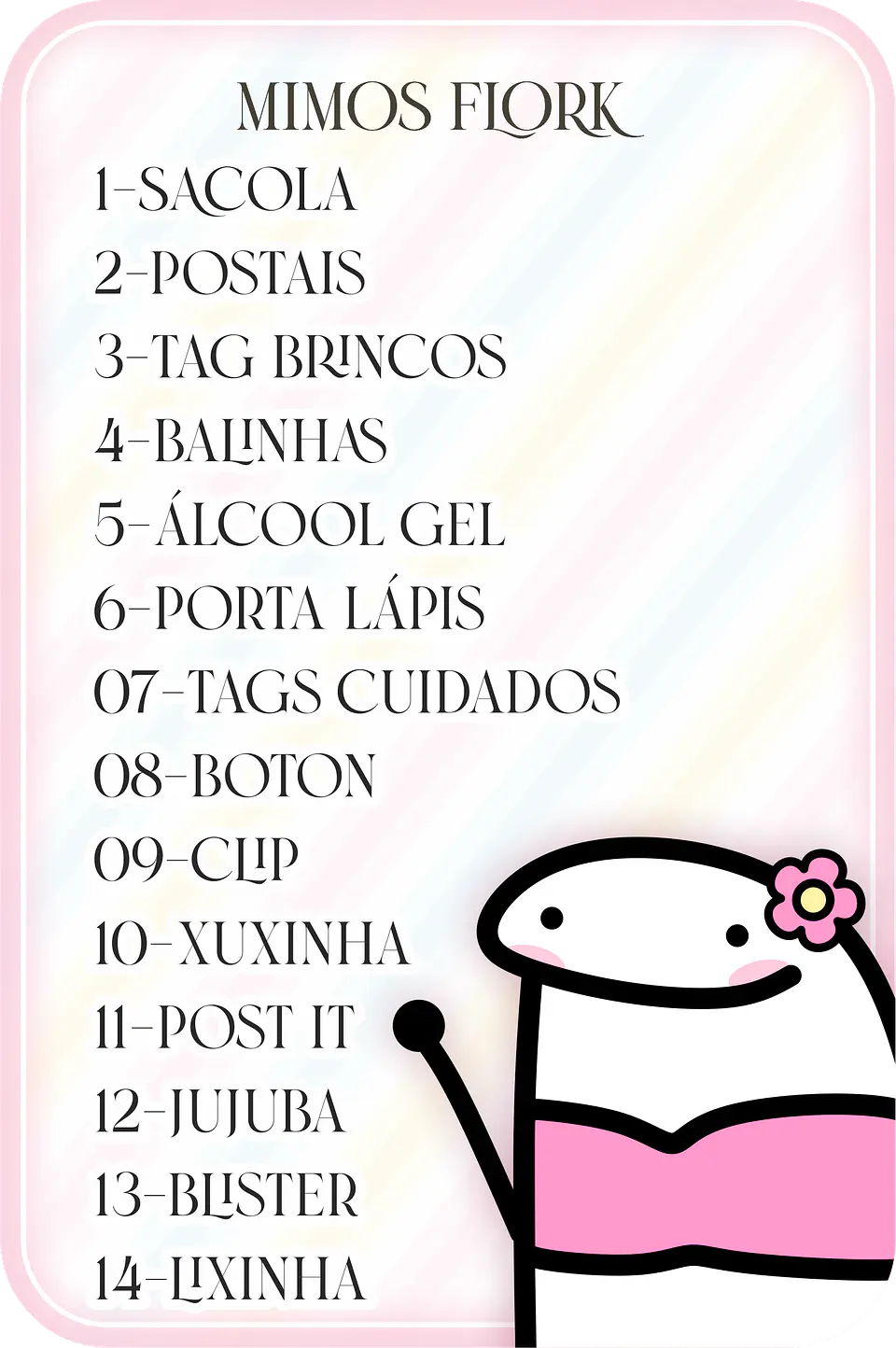 Arquivo de Corte Mimos para Clientes Flork Candy - Lina 2