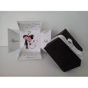 Arquivo de Corte Caixa Convite Noivos