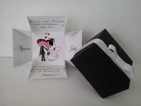 Arquivo de Corte Caixa Convite Noivos