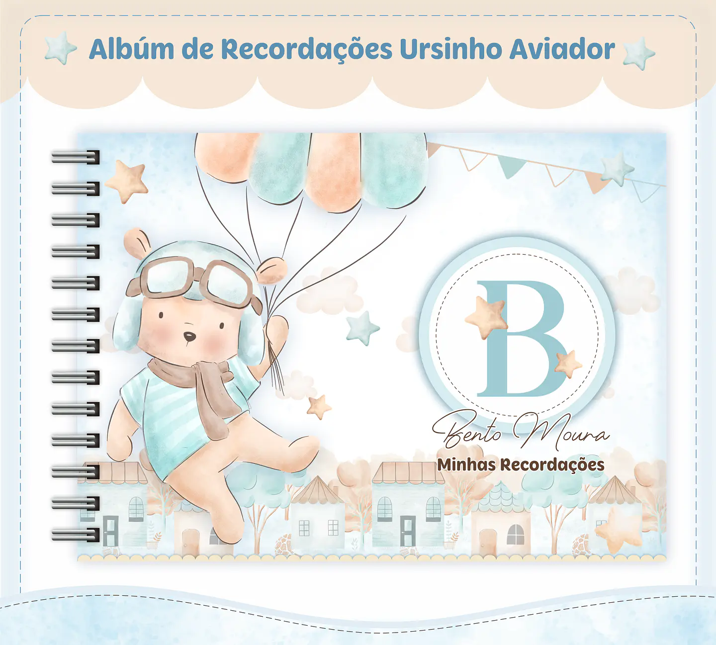 Arquivo Encadernação Baby Ursinho Aviador - lina 3