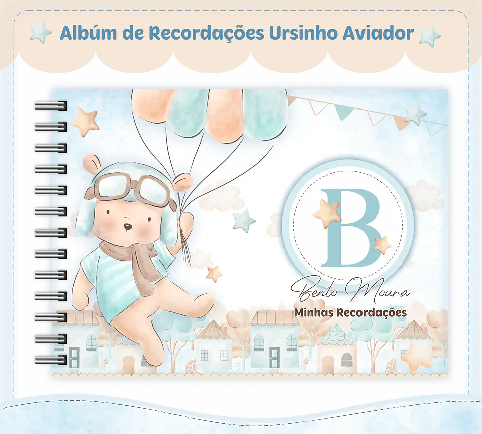 Arquivo Encadernação Baby Ursinho Aviador - lina 3