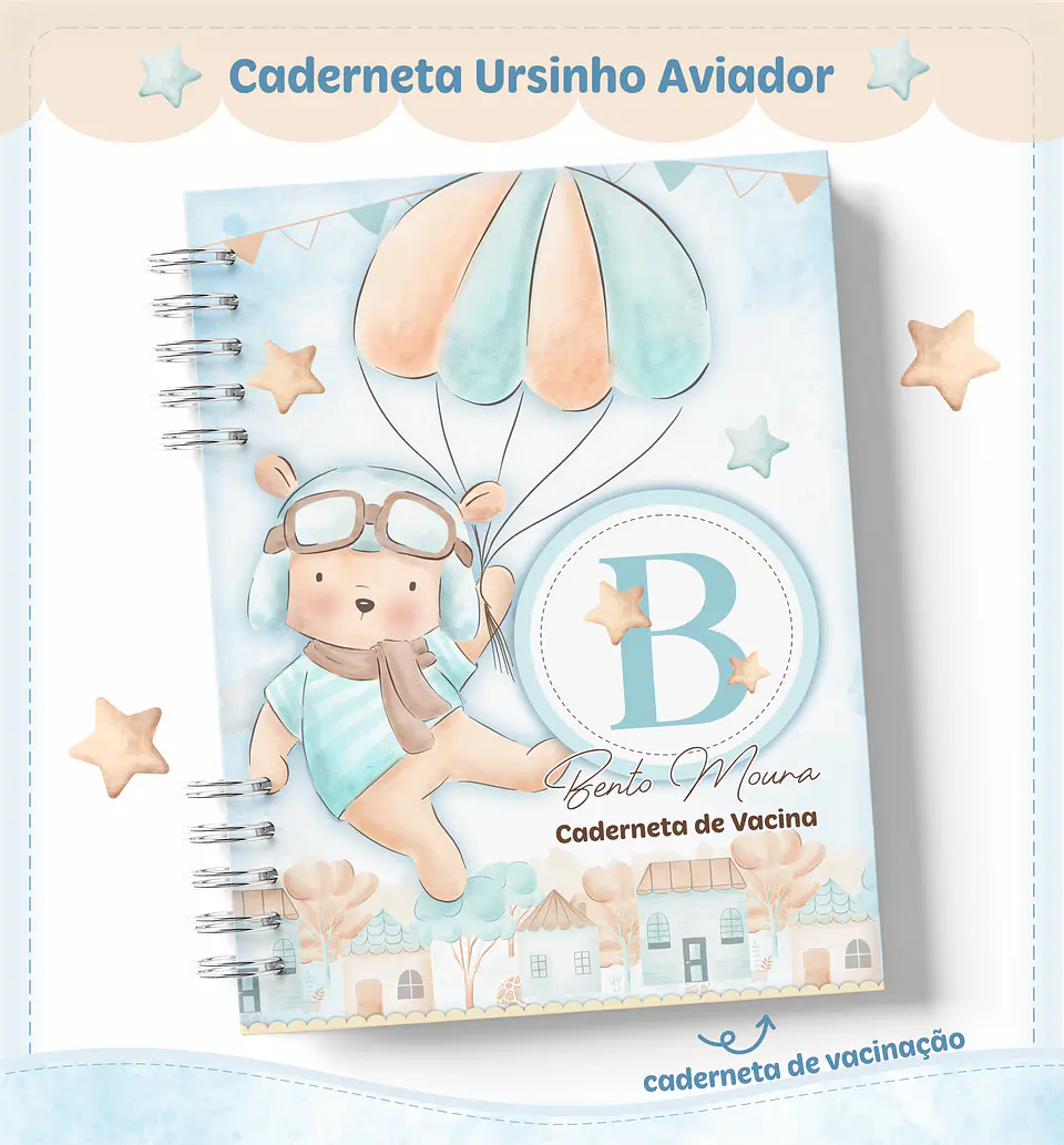 Arquivo Encadernação Baby Ursinho Aviador - lina 8