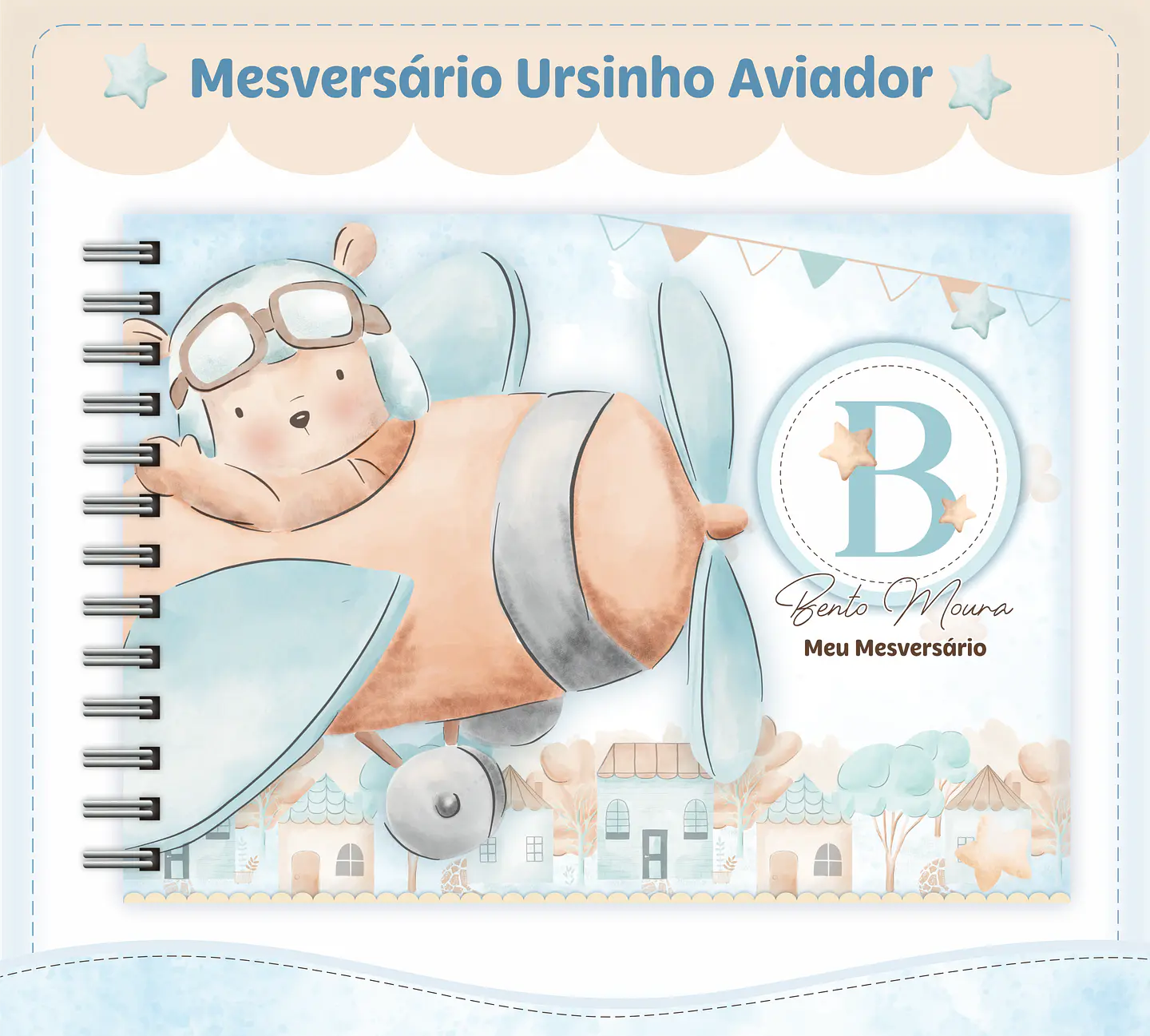Arquivo Encadernação Baby Ursinho Aviador - lina 14