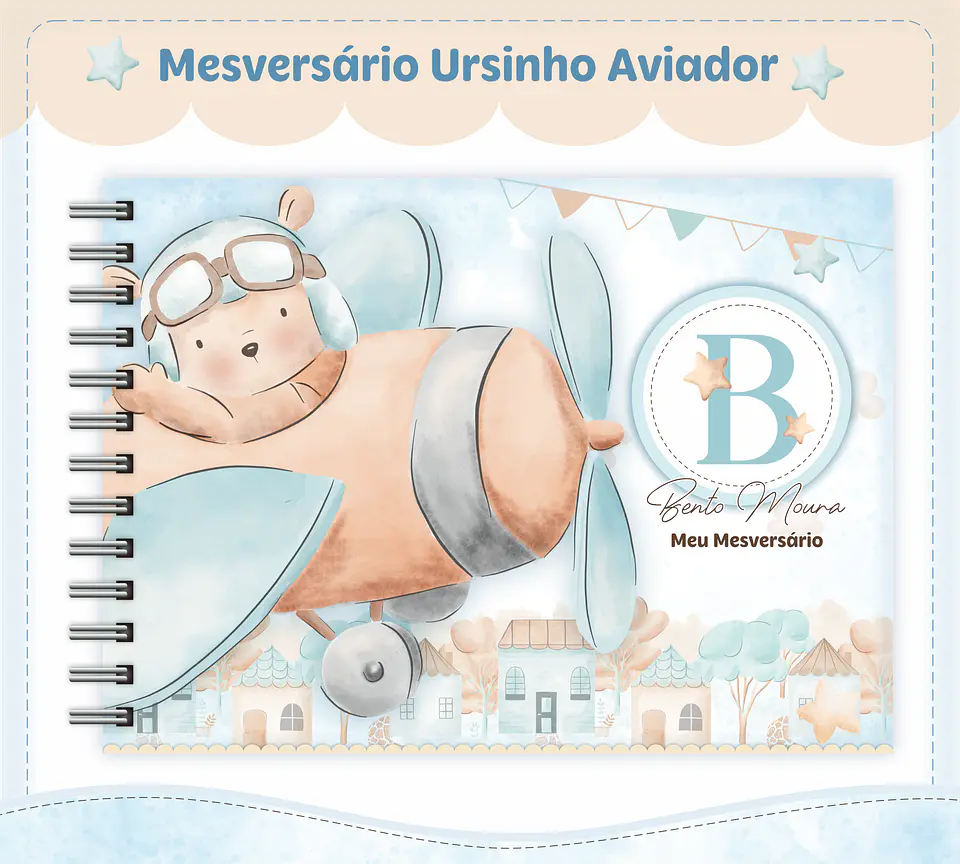 Arquivo Encadernação Baby Ursinho Aviador - lina 14