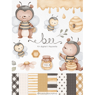 Kit Digital Abelhinha Bee - Ni Studio