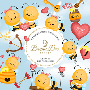 Kit Digital Abelhinhas Aquarela