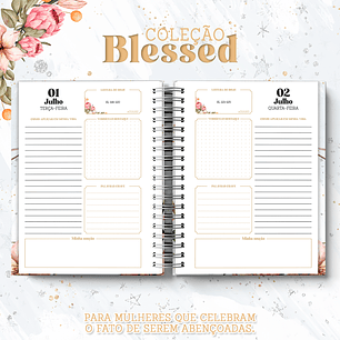 Arquivo Devocional leitura da bíblia em 365 dias - Datado 2025 Coleção Blessed - METAMORPAPER