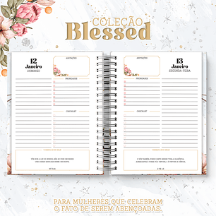 Arquivo Agenda versículos 2025- 1DPP | Coleção Blessed - METAMORPAPER