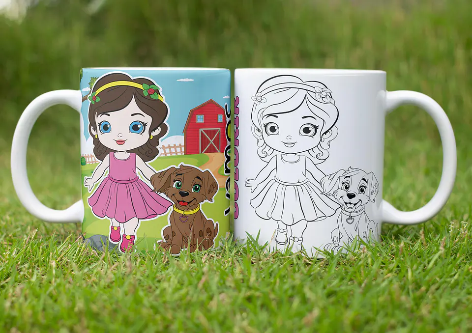 Arquivo Dia das Crianças Canecas para Colorir - originale 8