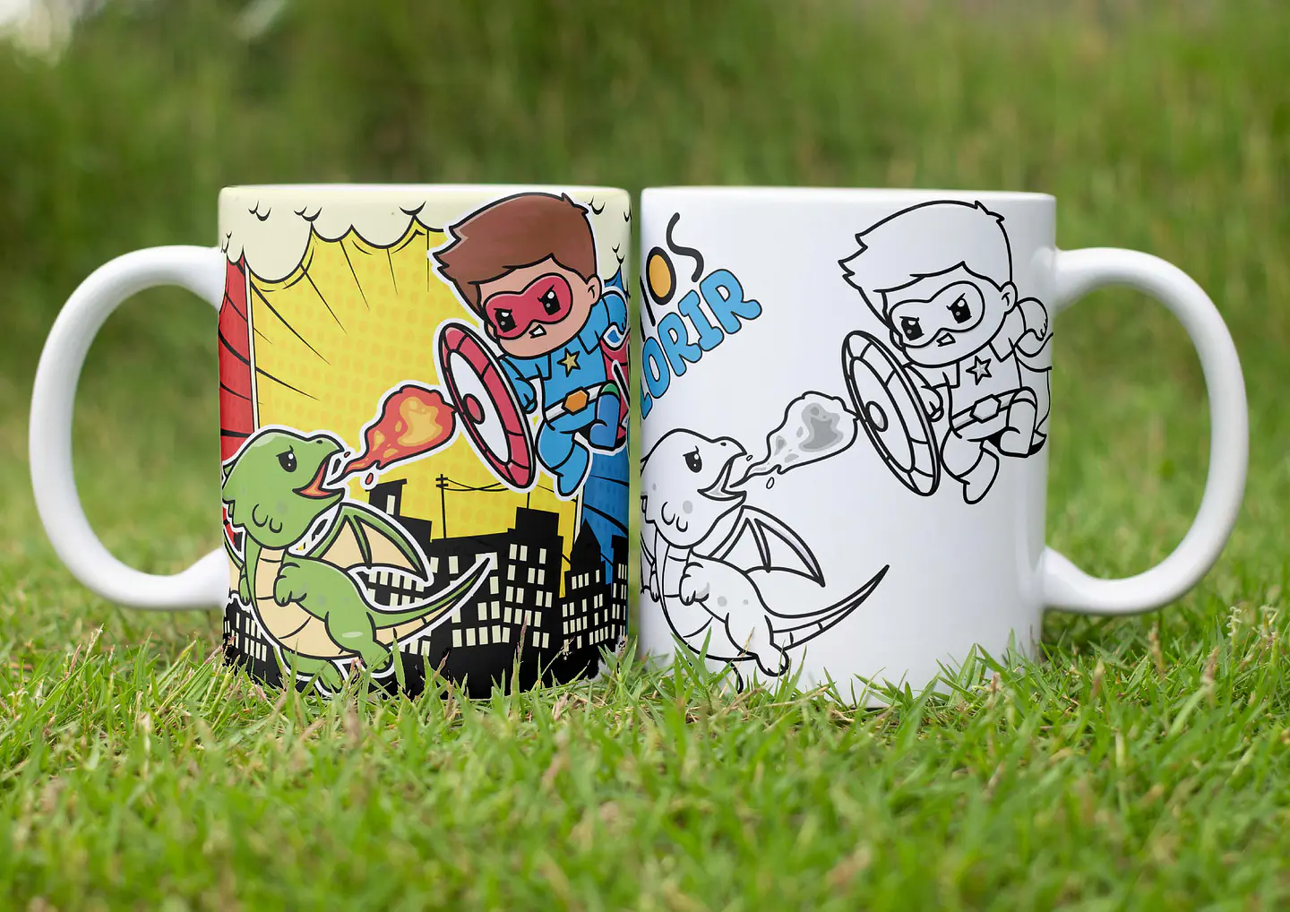 Arquivo Dia das Crianças Canecas para Colorir - originale 19