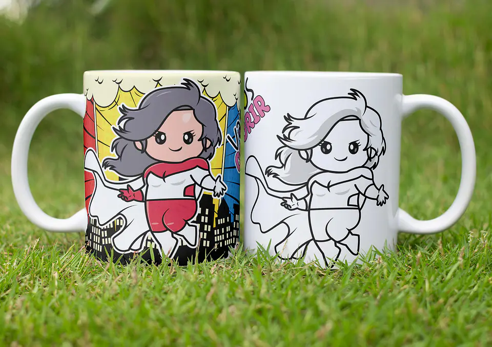 Arquivo Dia das Crianças Canecas para Colorir - originale 20