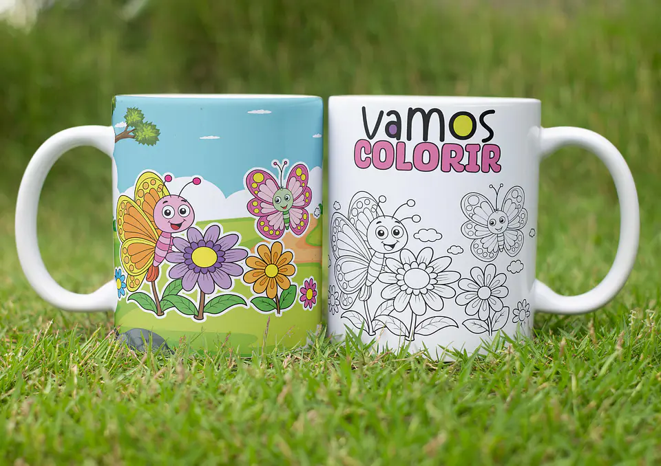 Arquivo Dia das Crianças Canecas para Colorir - originale 27