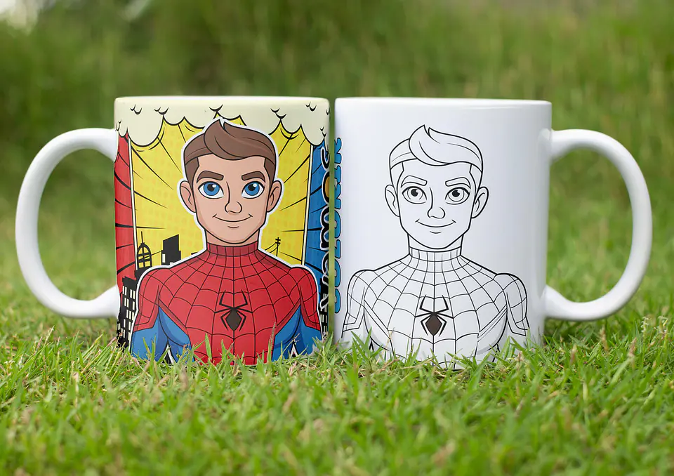 Arquivo Dia das Crianças Canecas para Colorir - originale 32
