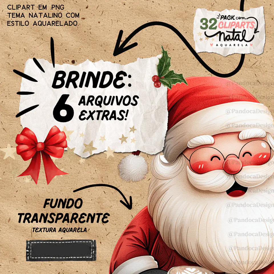 Kit Digital Natal Clipparts - Pandoca  2