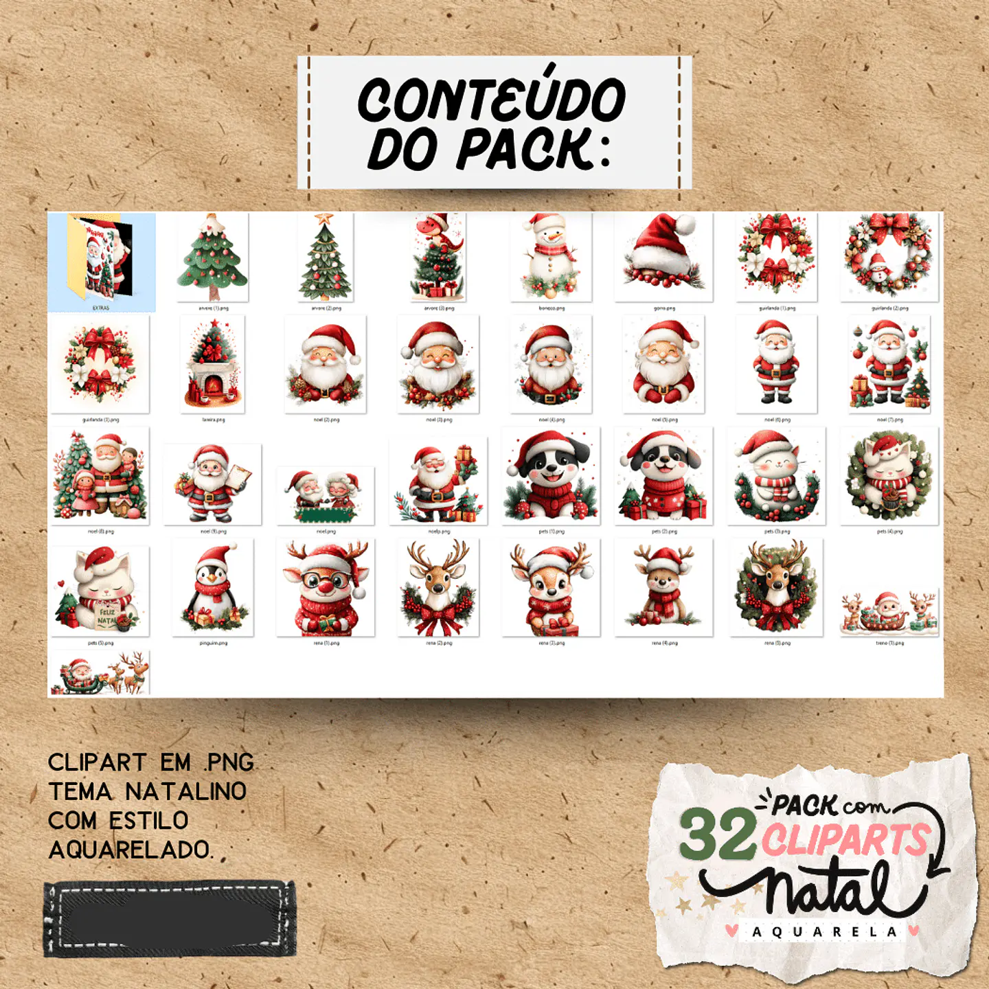 Kit Digital Natal Clipparts - Pandoca  3