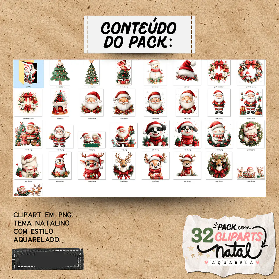 Kit Digital Natal Clipparts - Pandoca  3