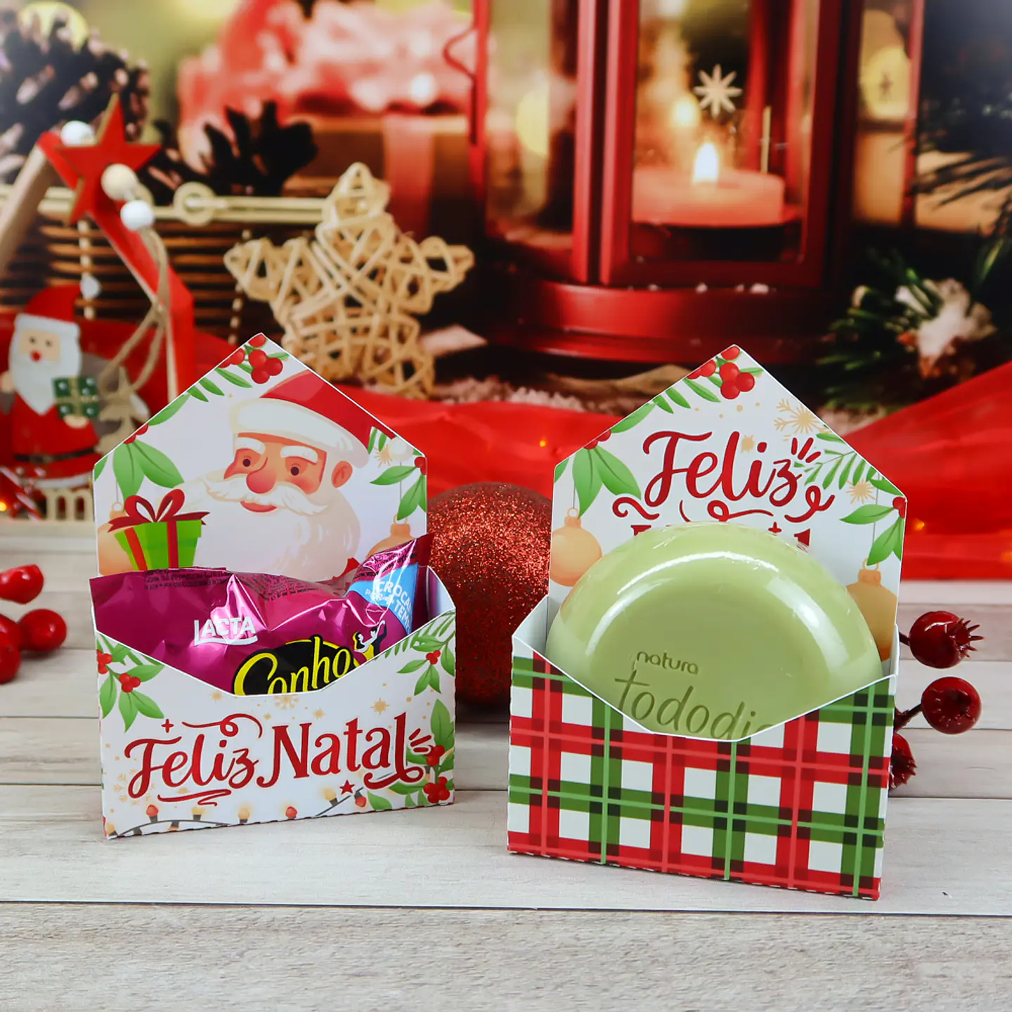 Arquivo Natal Caixa Envelope - Chuvinha de papel 1