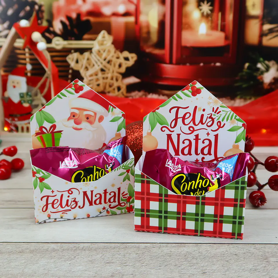 Arquivo Natal Caixa Envelope - Chuvinha de papel 3