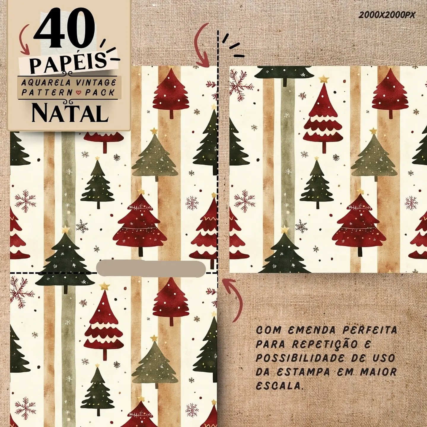 Kit Digital Natal Papéis - Pandoca 2