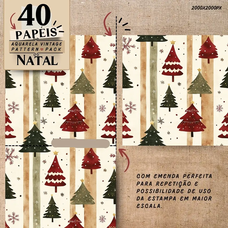 Kit Digital Natal Papéis - Pandoca 2