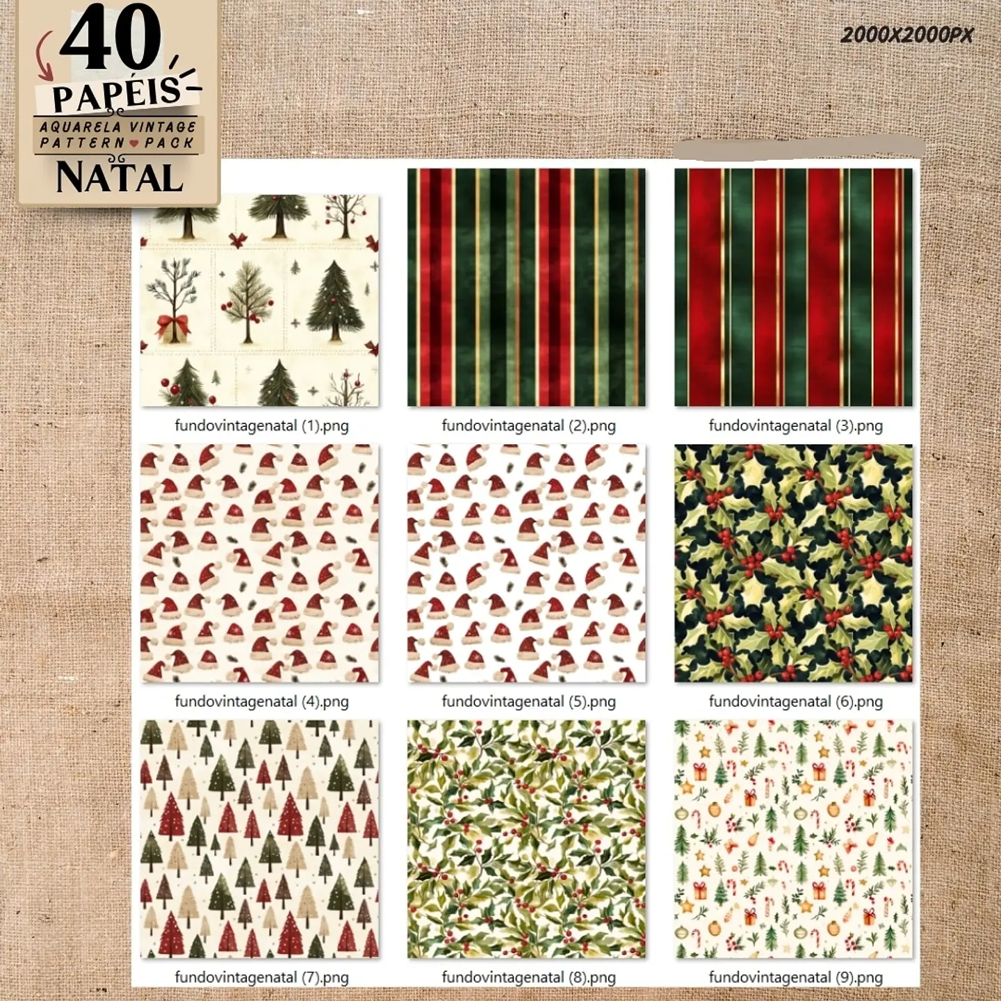 Kit Digital Natal Papéis - Pandoca 3