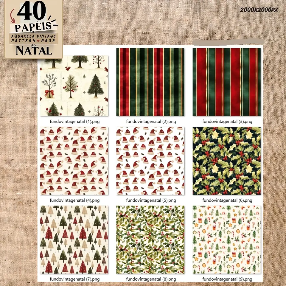 Kit Digital Natal Papéis - Pandoca 3