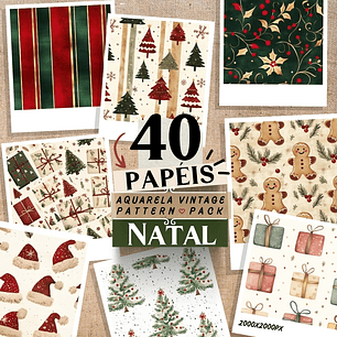 Kit Digital Natal Papéis - Pandoca