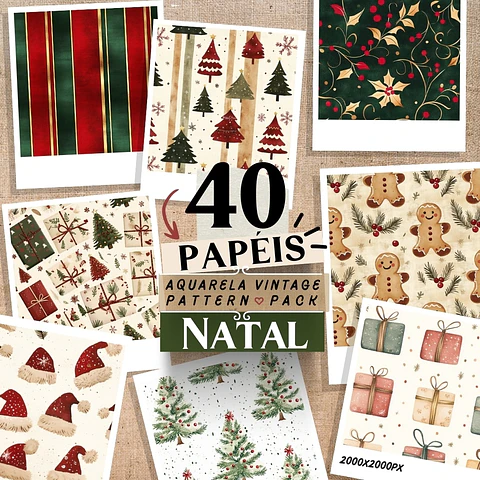 Kit Digital Natal Papéis - Pandoca