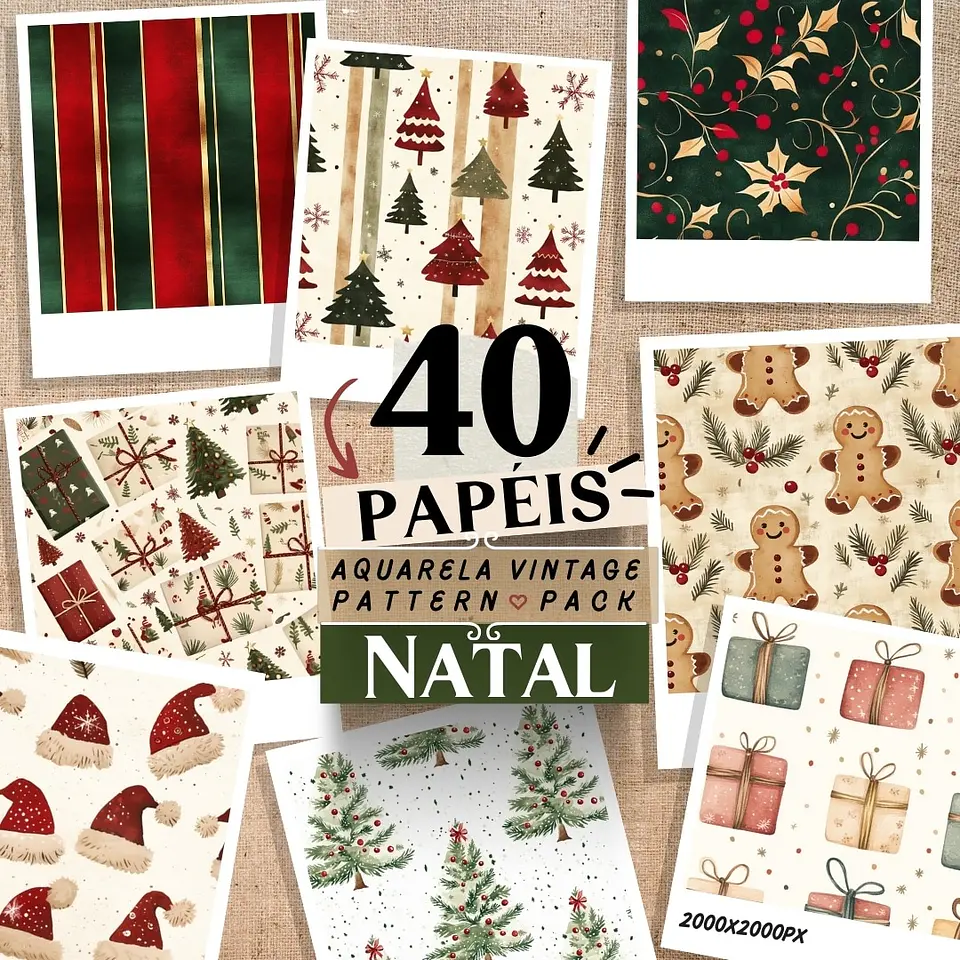 Kit Digital Natal Papéis - Pandoca 1