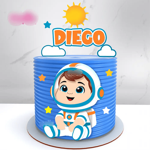 Arquivo Topo de Bolo Astronauta Baby EM CAMADAS - malilu