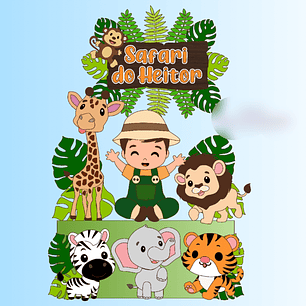 Arquivo Topo de Bolo Safari - EM CAMADAS