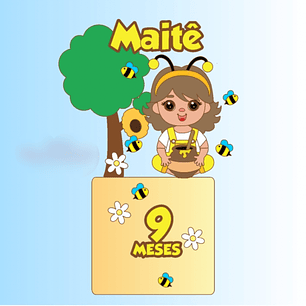 Arquivo Topo de Bolo Abelhinha - EM CAMADAS