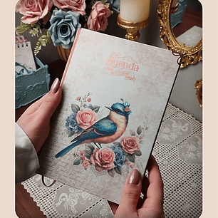 Arquivo Agenda Vintage Tons de Rosa 2025 e Permantente COSTURA - Perfeito Miolo