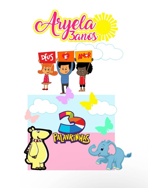 Arquivo de Corte Topo 3 palavrinhas