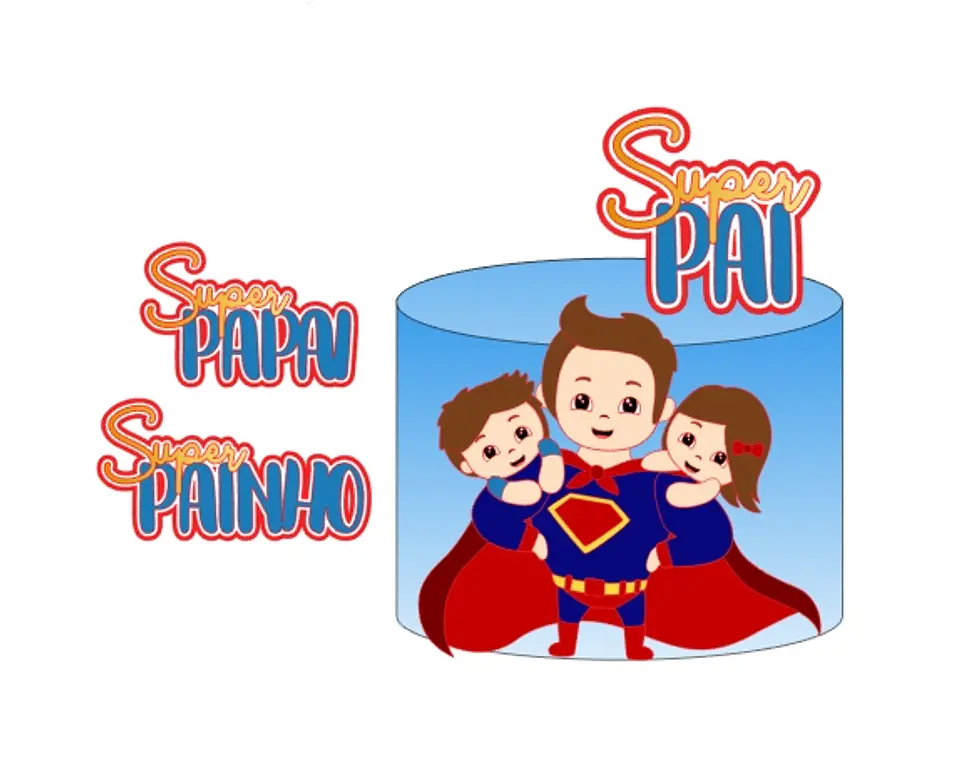 Arquivo de Corte Topo Super Pai 1