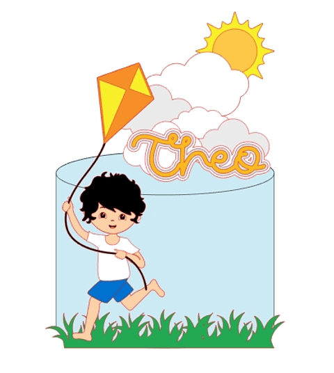 Arquivo de Corte Topo Menino com Pipa 