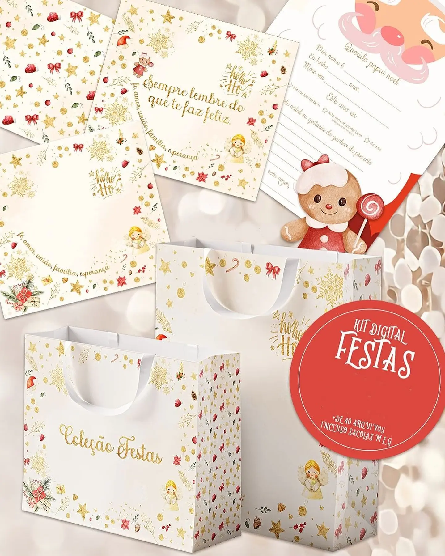 Kit Digital Natal Vermelho 1