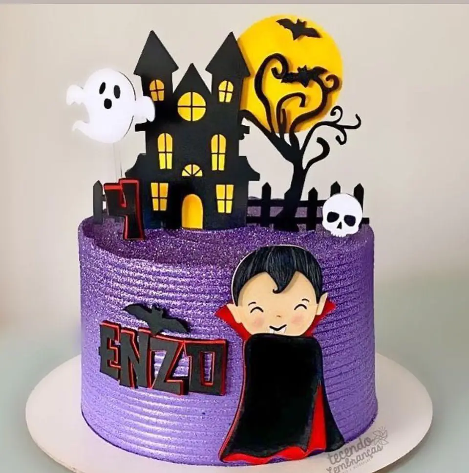 Arquivo Topo de Bolo Halloween Conde Drácula - EM CAMADAS 1