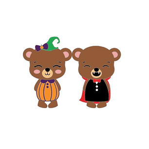 Arquivo de Corte Topo Ursinhos Halloween