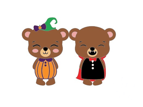 Arquivo de Corte Topo Ursinhos Halloween