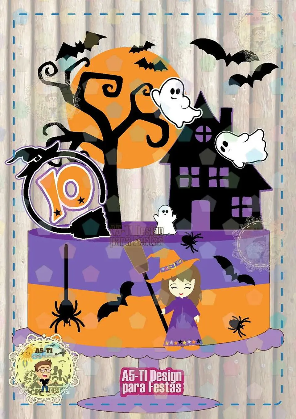 Arquivo de Corte Topo Halloween - Em Camadas 1
