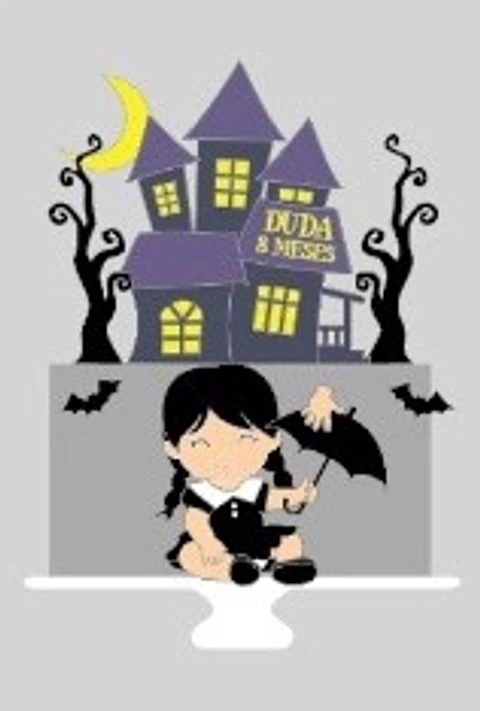 Arquivo de Corte Topo Halloween Wandinha
