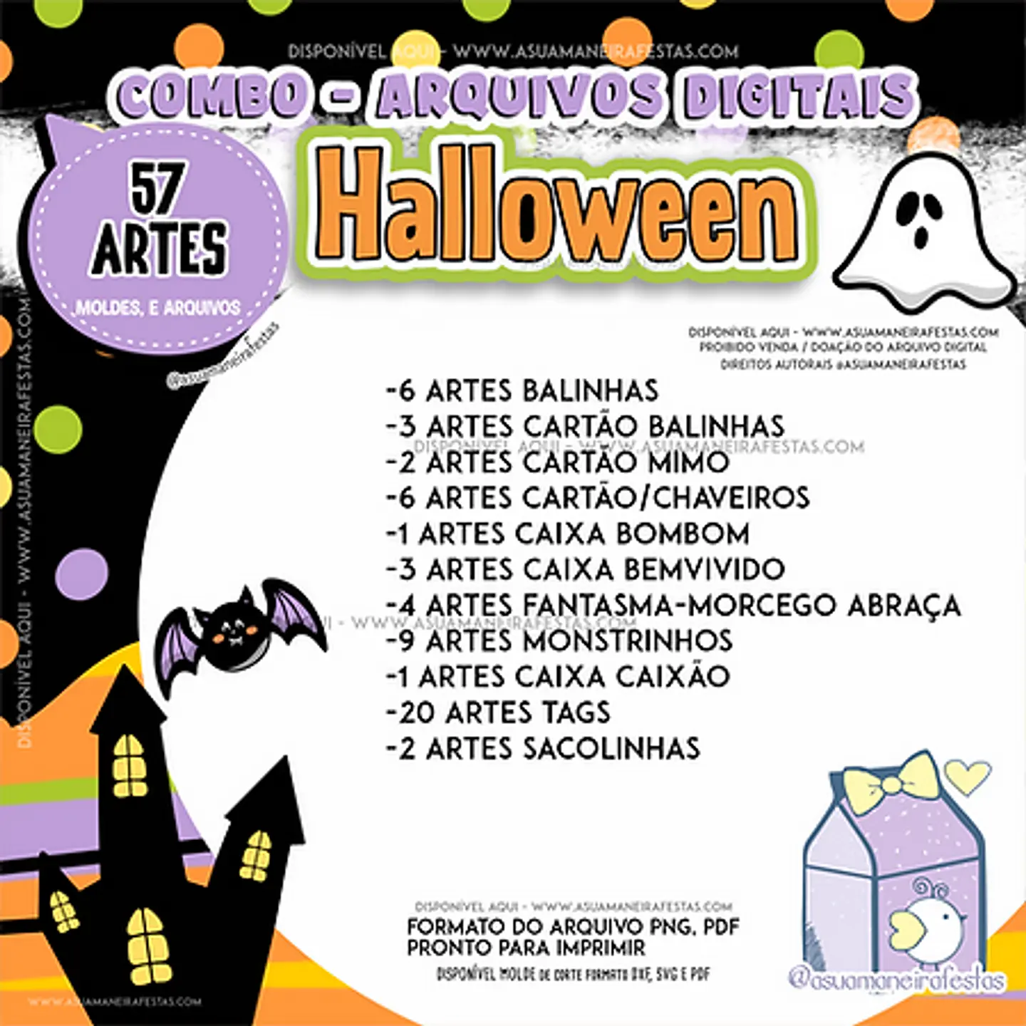 Arquivo de Corte Halloween Combo Completo - A sua Maneira Festas 2