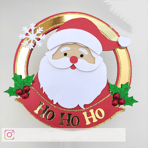 Arquivo de Corte Topo Natal Ho Ho Ho Circular
