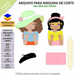 Arquivo de Corte Topo Leitora Livros