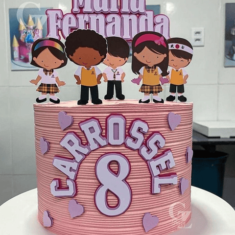 Arquivo de Corte Topo de Bolo Novela Carrossel