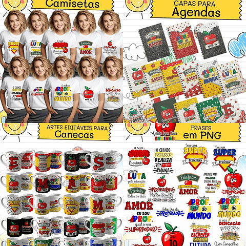 Arquivo Combo Sublimação e Encadernação Dia dos Professores - POLI FREIRE