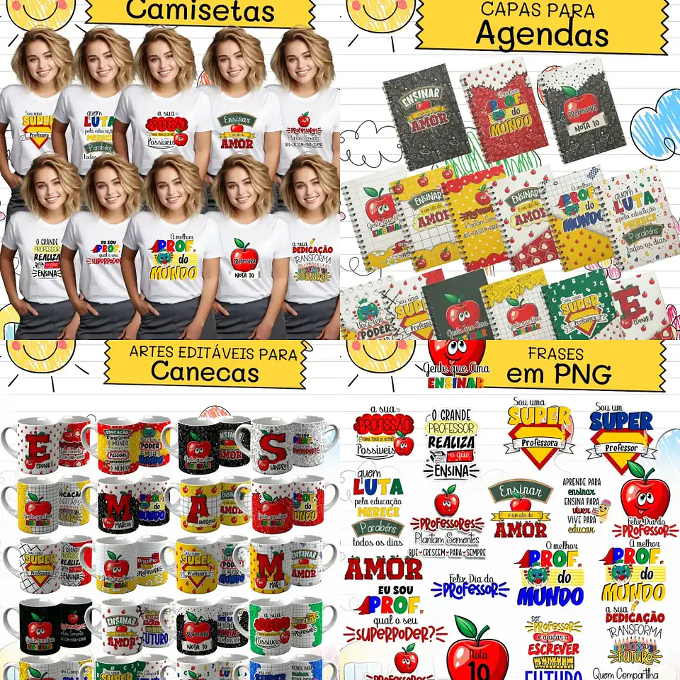 Arquivo Combo Sublimação e Encadernação Dia dos Professores - POLI FREIRE 1